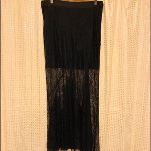 Black Lace maxi skirt